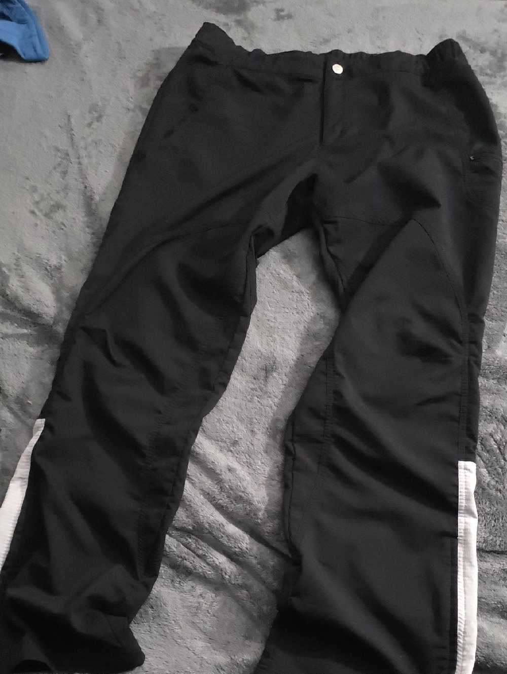 Nike Black Track Pants with White Side Panels